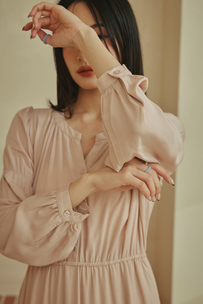 質感抓皺雪紡洋裝