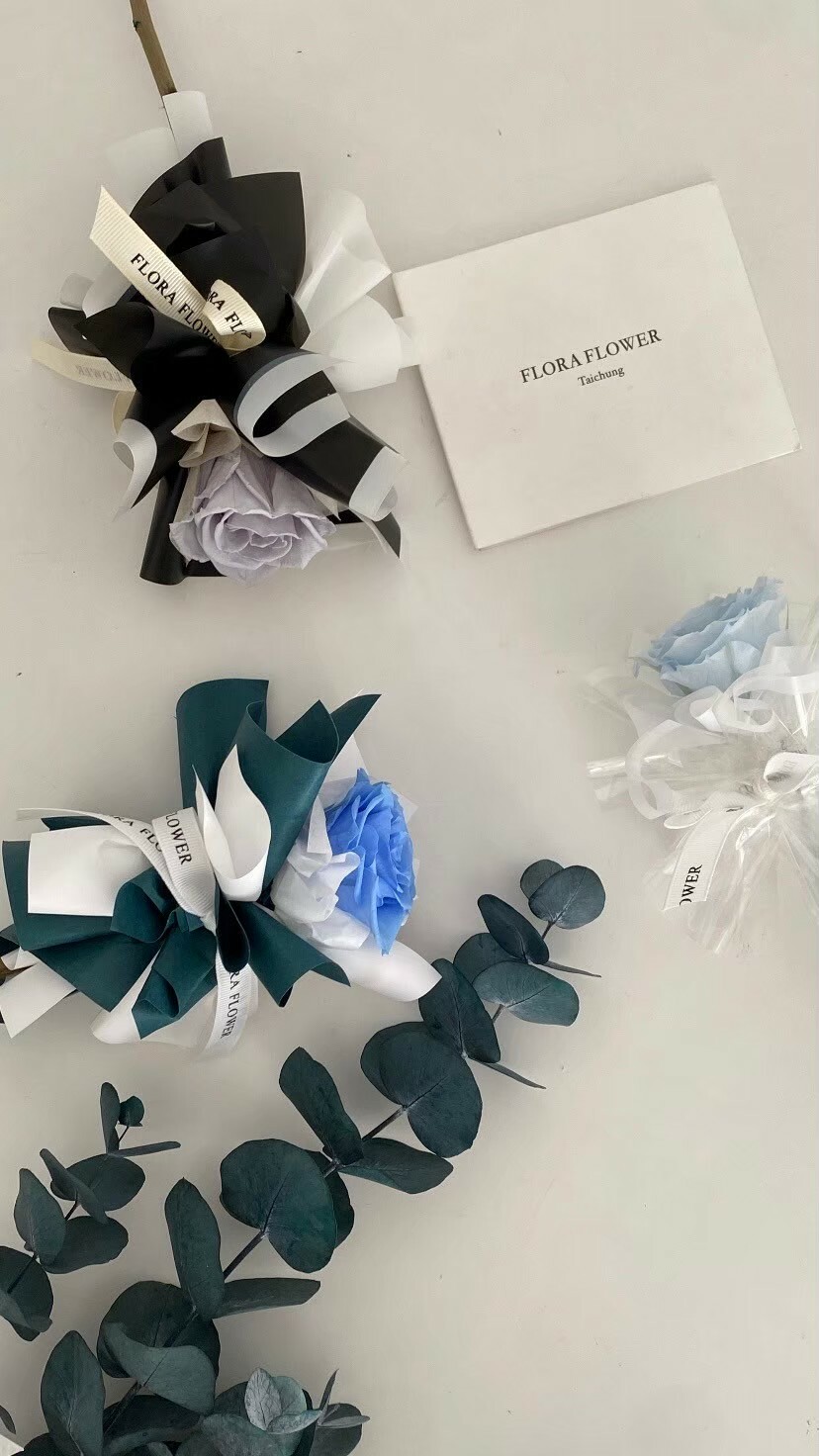 單支永生玫瑰-自然色系