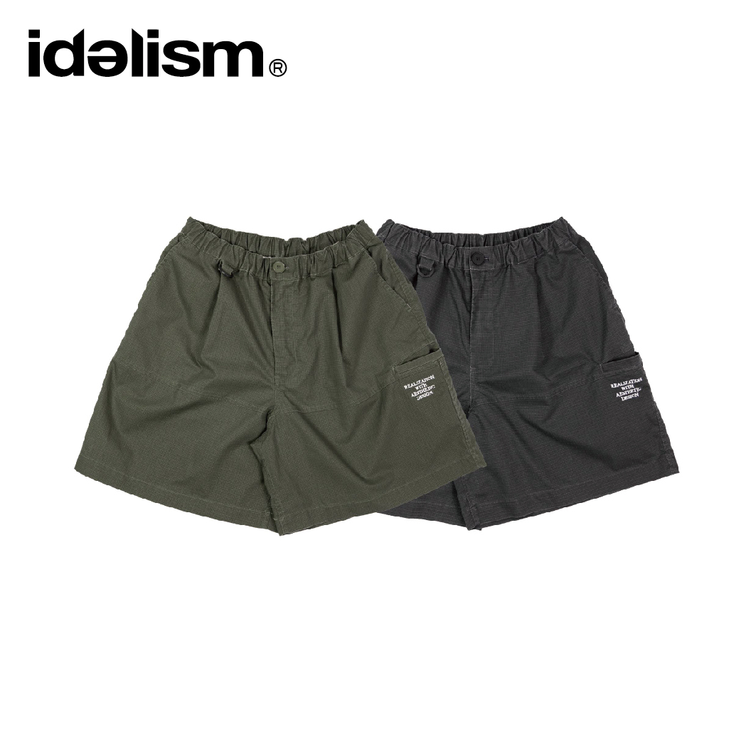 idealism 抗撕裂短褲 染洗 軍綠/深灰 24 S/S Ripstop Shorts