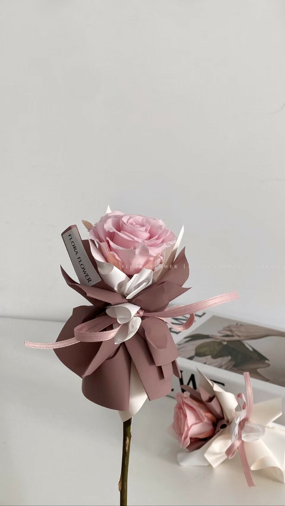 單隻永生玫瑰-粉色系