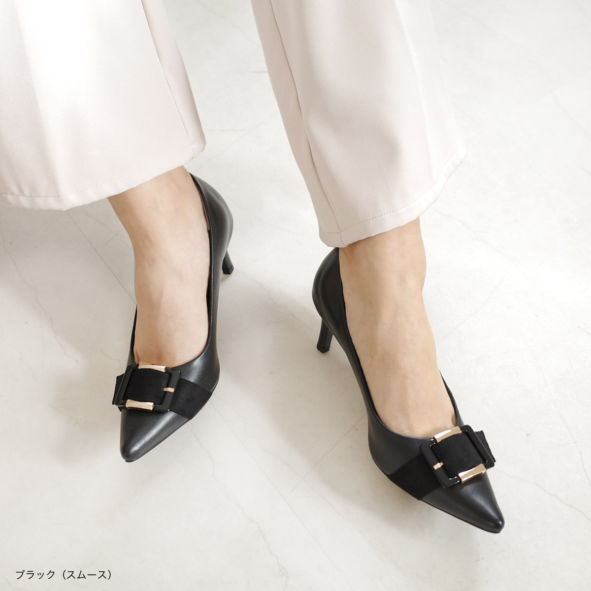 女式扣環尖頭高跟鞋 超好走女鞋【KH7544】