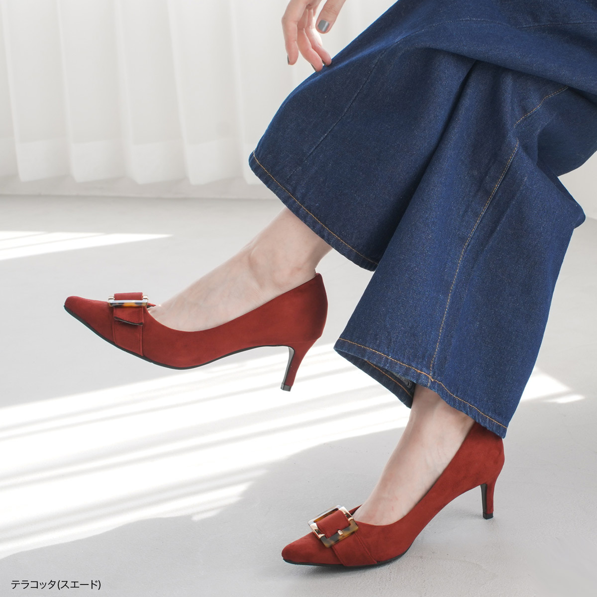 女式扣環尖頭高跟鞋 超好走女鞋【KH7544】