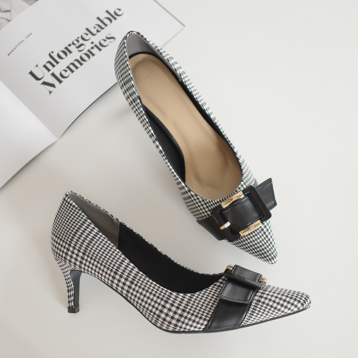 女式扣環尖頭高跟鞋 超好走女鞋【KH7544】