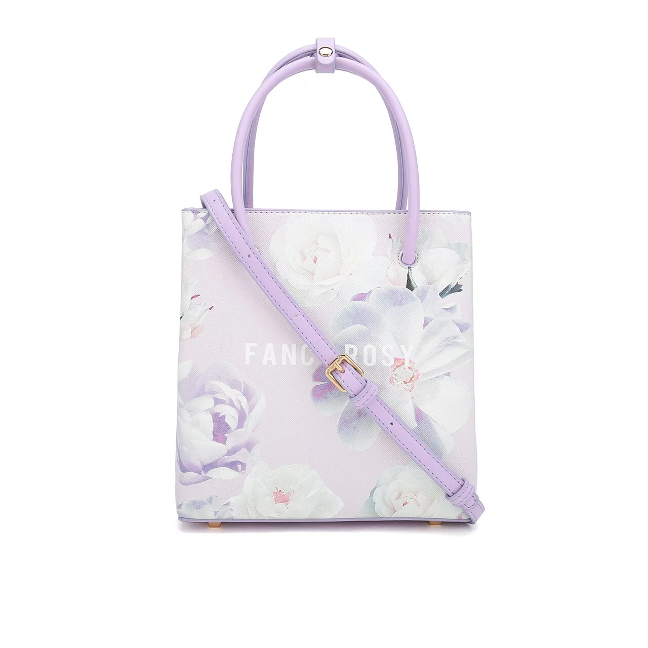 Rosy Romance Floral Print Mini Tote Bag