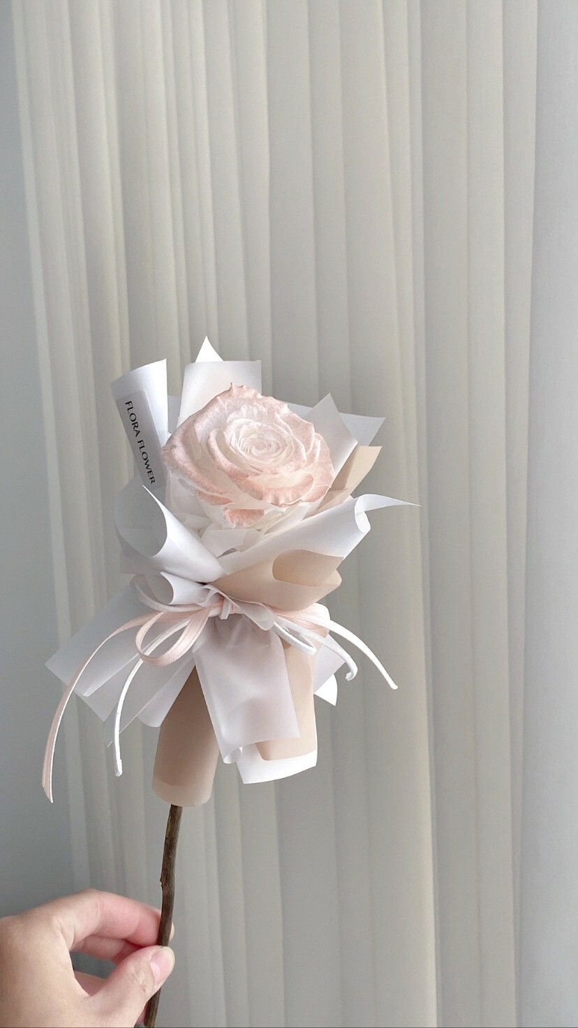 單支永生玫瑰-裸色