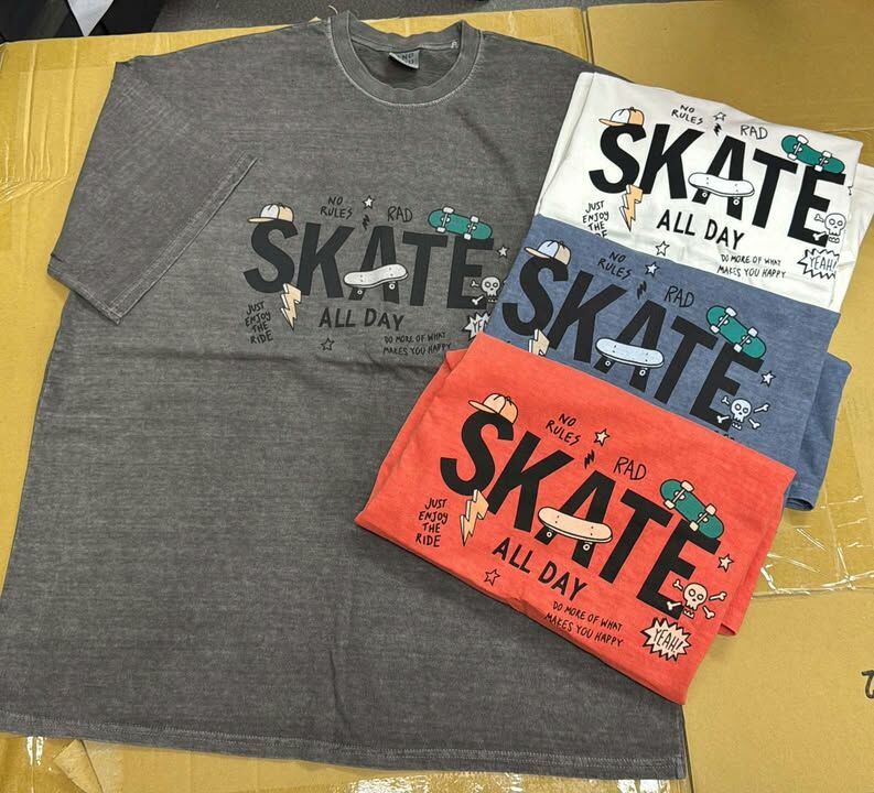 KR 韓國洗水滑板圖 T-SHIRT，清貨價貨品，不設退換(K2 M419)