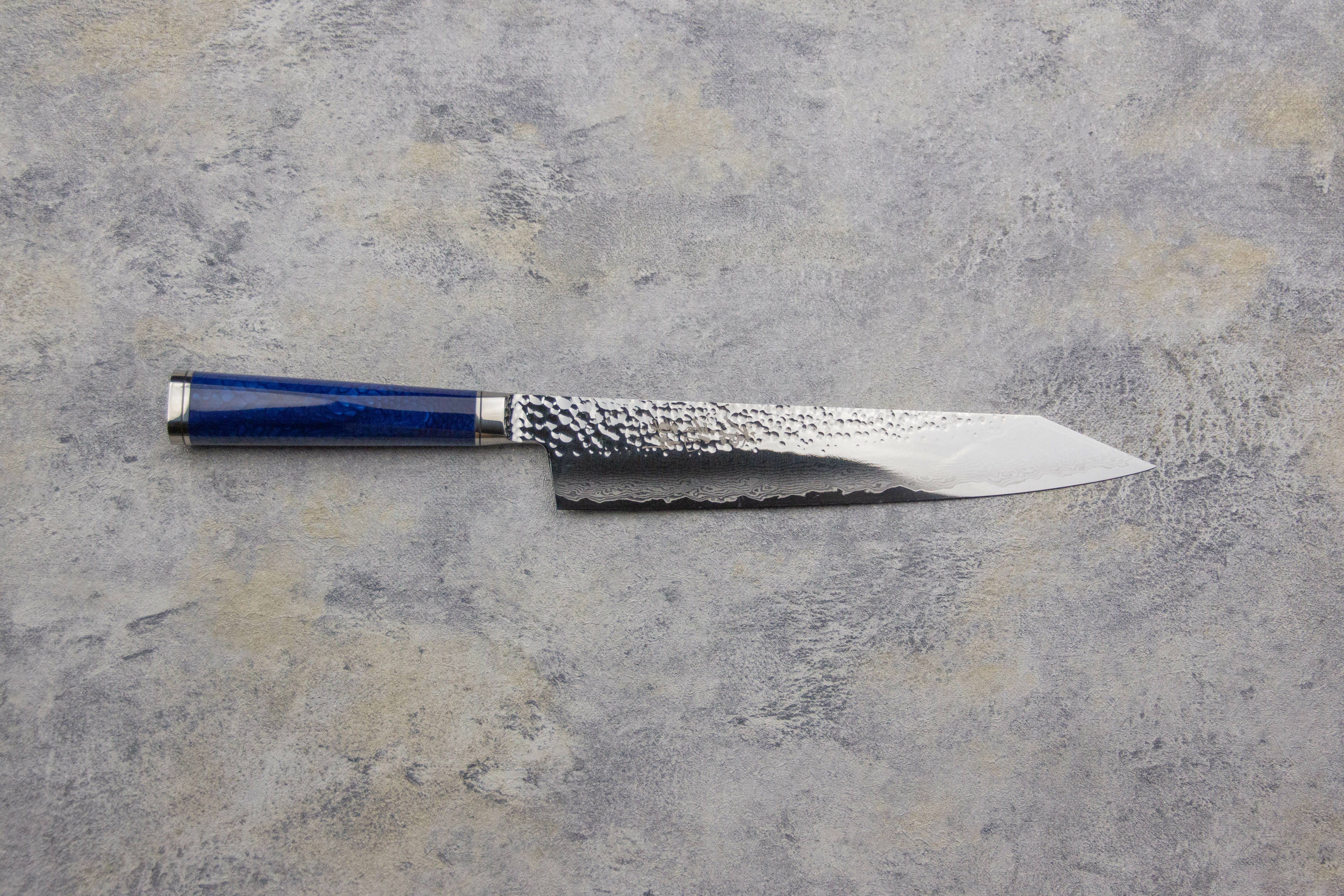 龍泉刃物蒼龍鱗VG10W 牛刀240 mm 大馬士革紋槌目西式柄SR-101