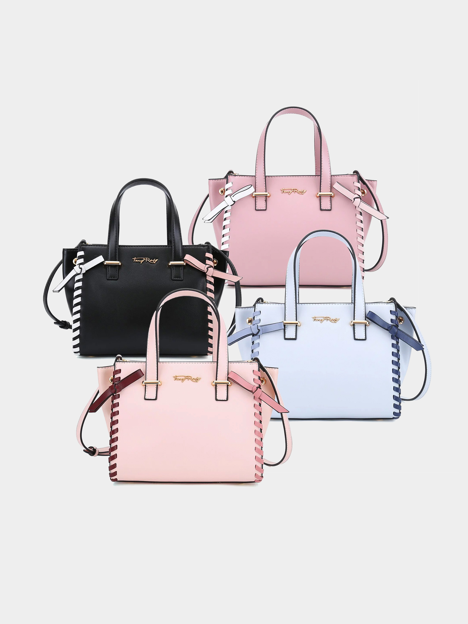 Fancy Bow Bow Top Handle Tote Bag