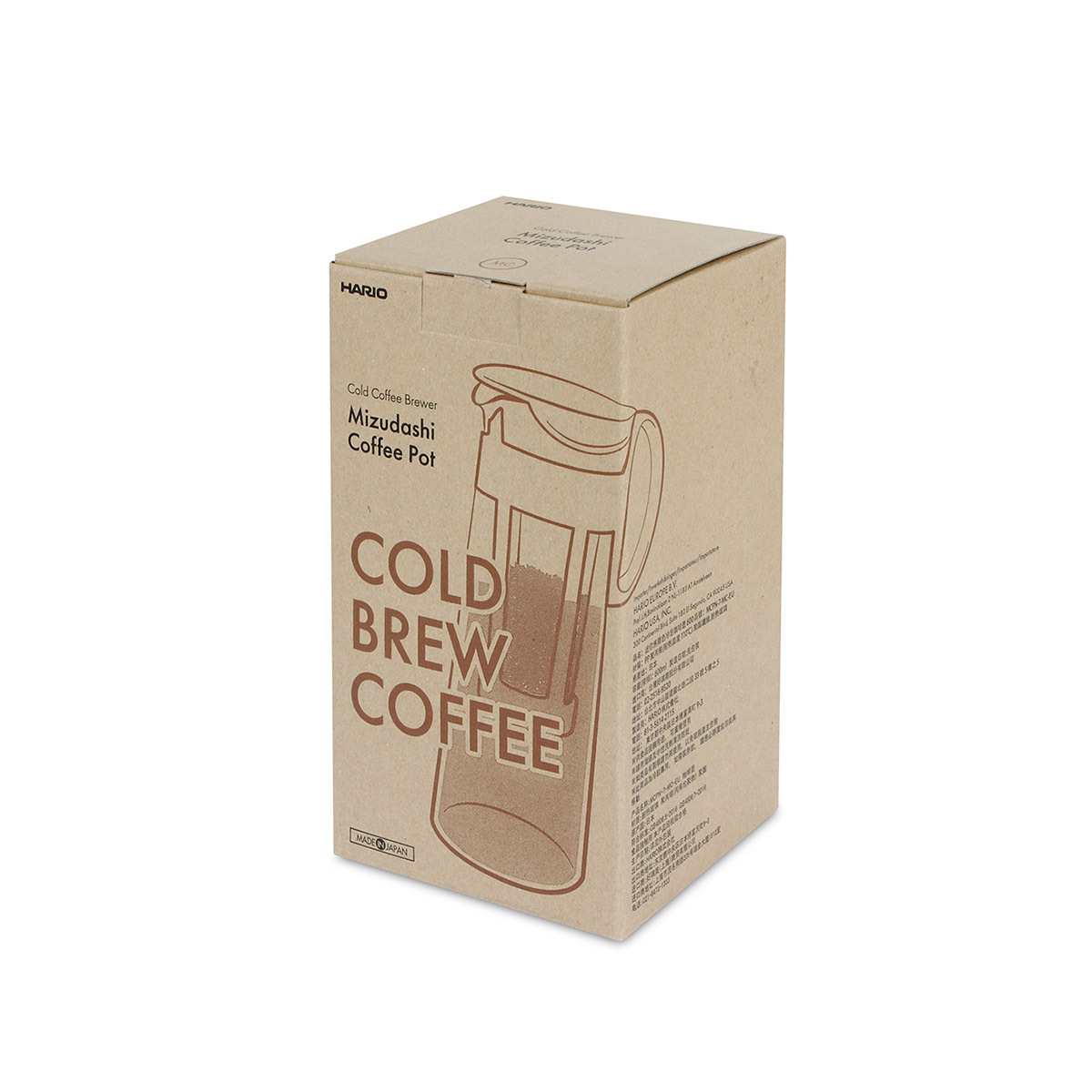 日本 HARIO MIZUDASHI 600ml 過濾式玻璃冷泡咖啡瓶 (淺啡色) -MCPN-7-MC