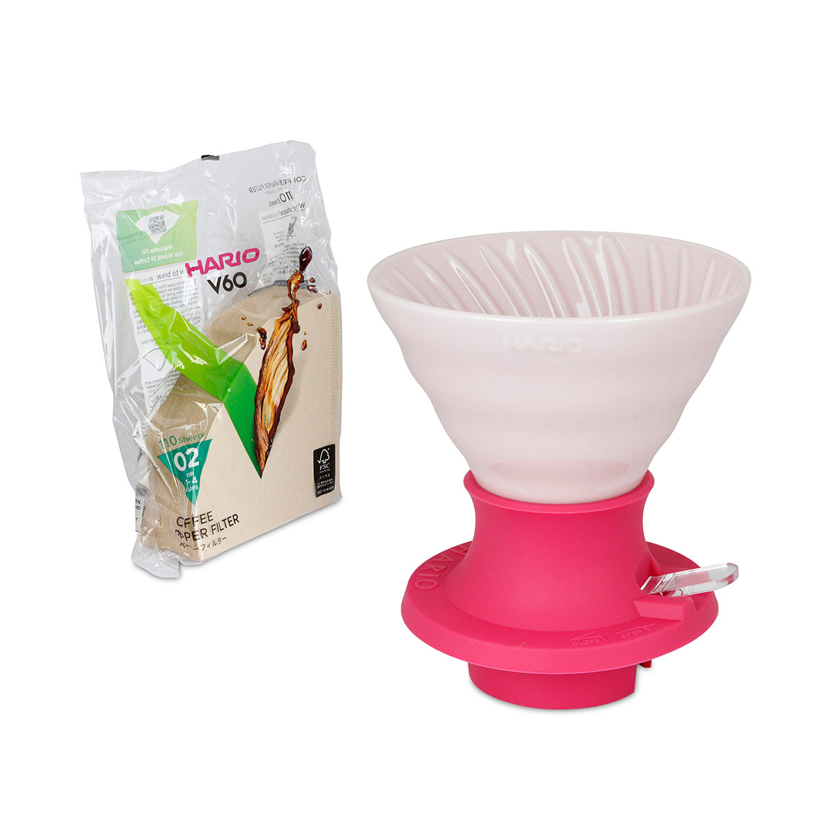 日本HARIO 200ml 浸漬式陶瓷咖啡濾杯 (莓果紅) -SSDC-02BEP