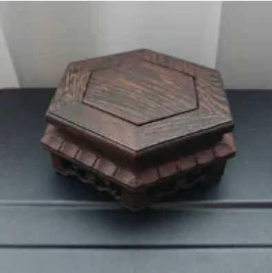 [S] GEMZ & CO GDWS SANDALWOOD HEXA DISPLAY SHELF, V306 (V306)