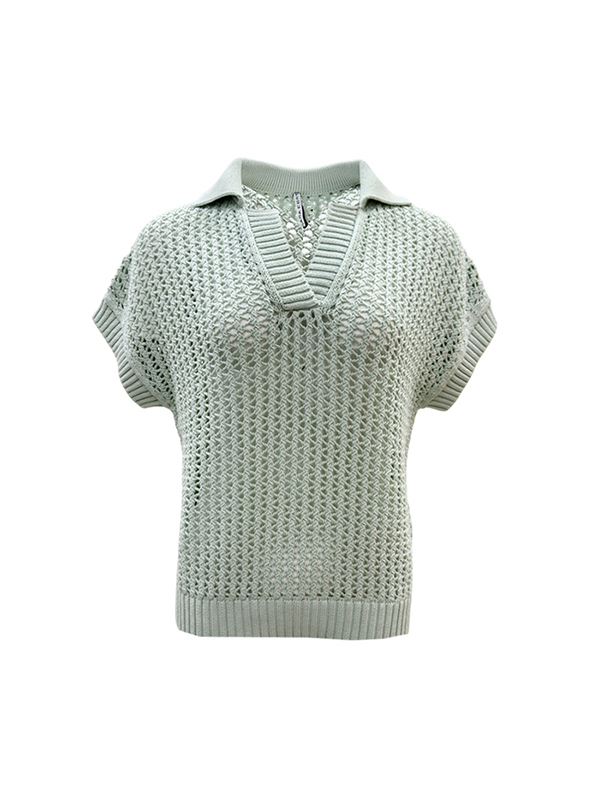 LIVIANA CONTI POLO領洞洞上衣 (薄荷綠)