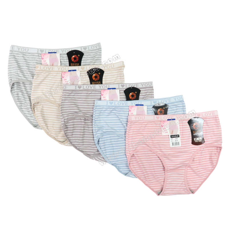 4條裝 吉妮儂來: 女裝中腰橫間內褲