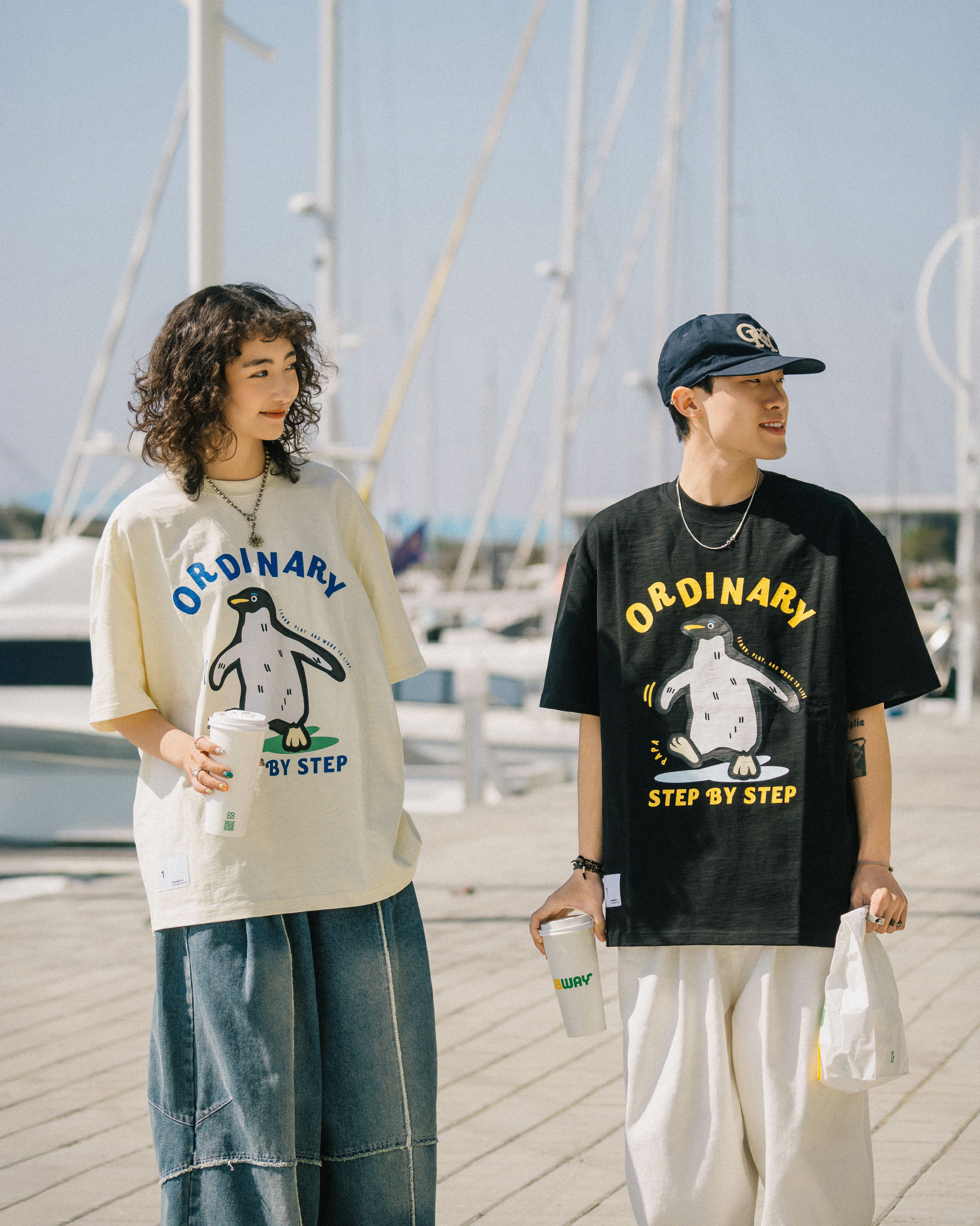 Ordinary企鵝竹節棉短Tee