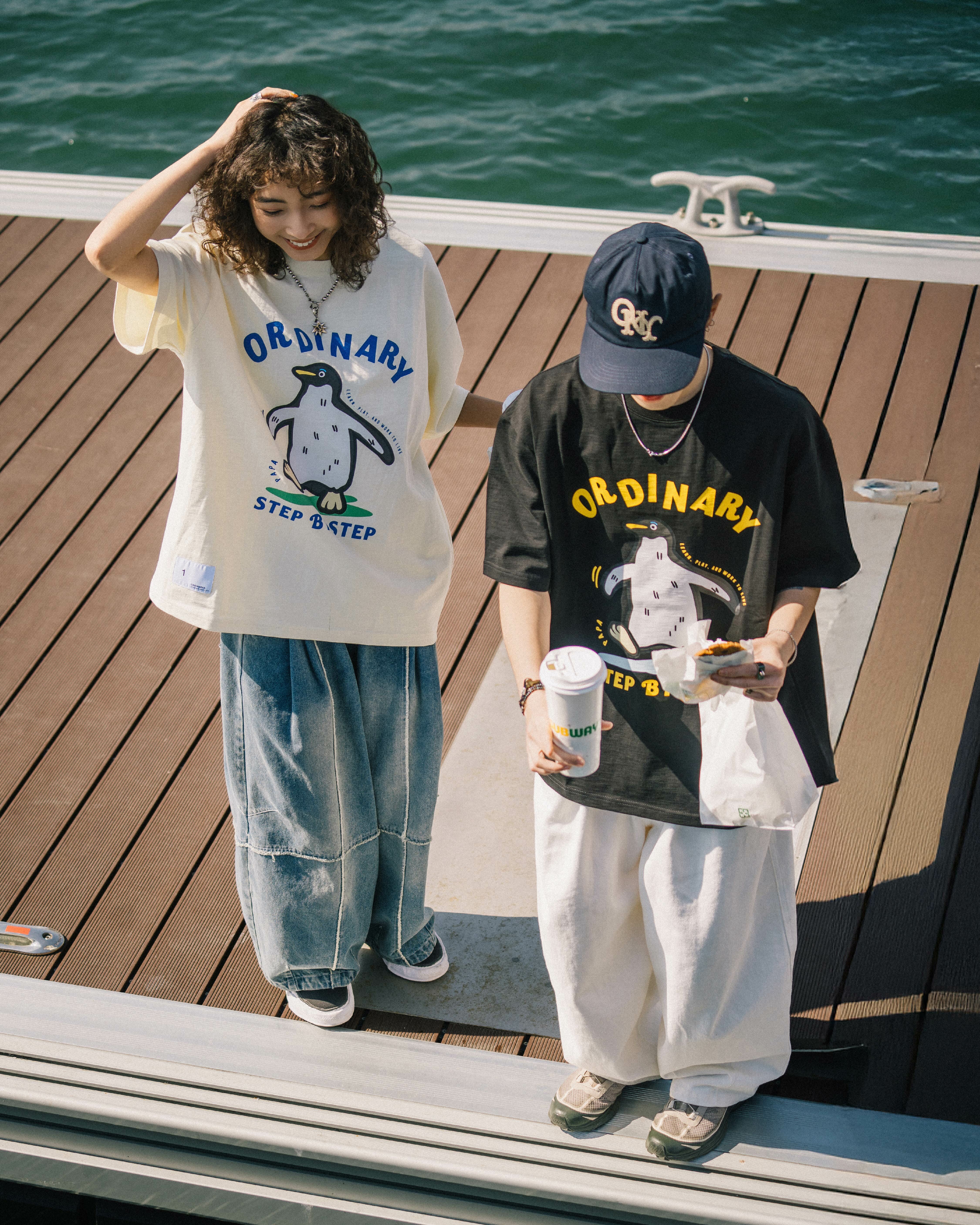 Ordinary企鵝竹節棉短Tee