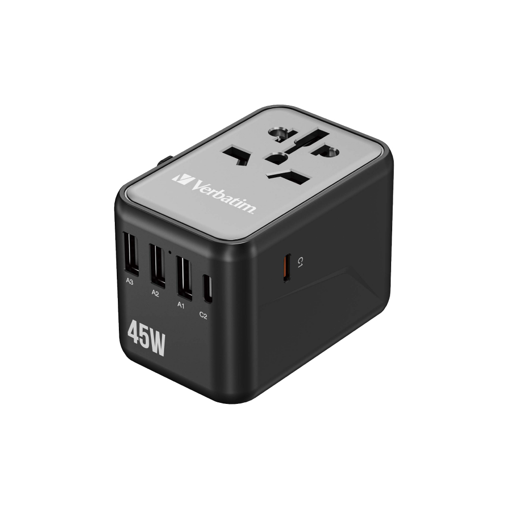 45W 全球通用旅行轉接頭-黑色