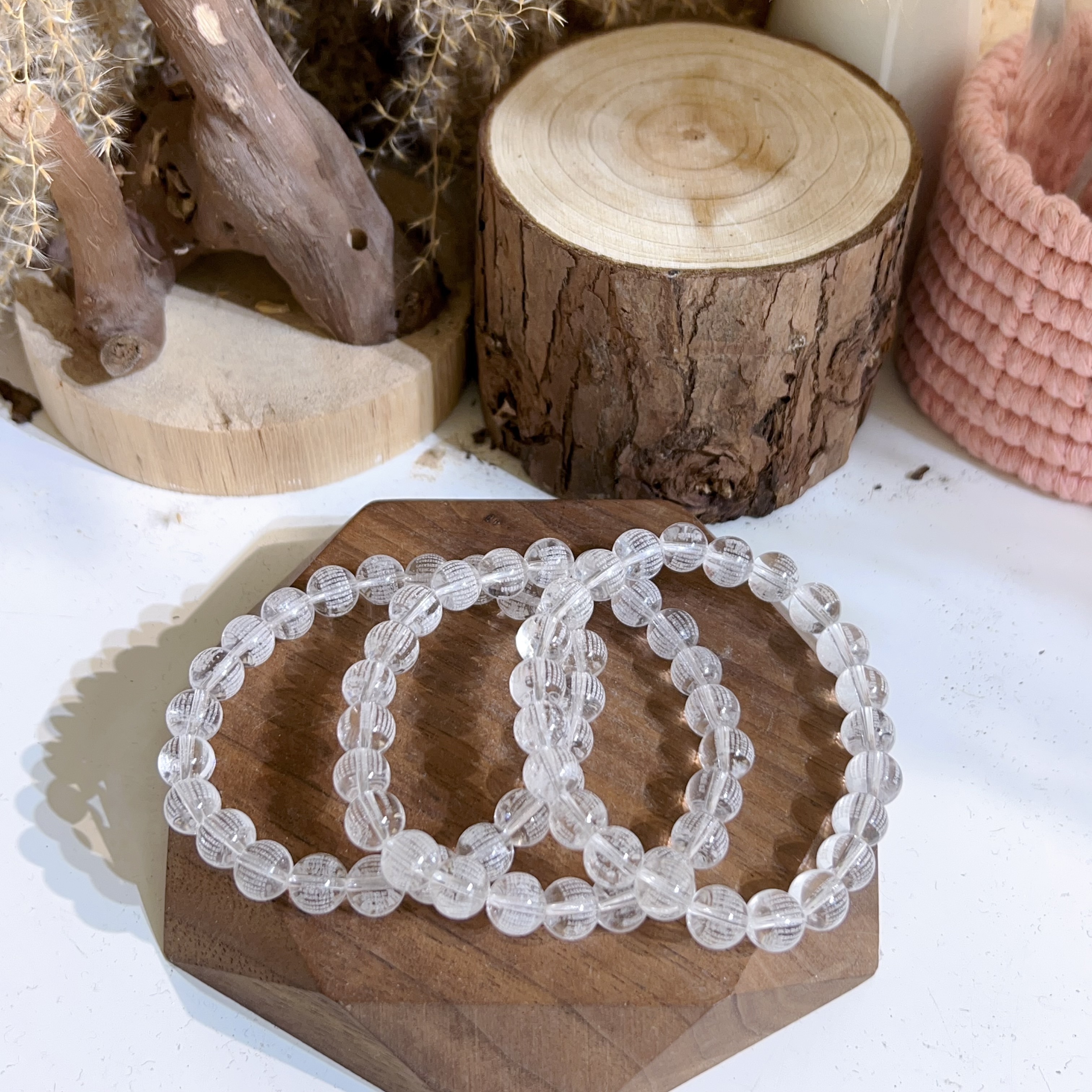 心經白水晶手串 8mm