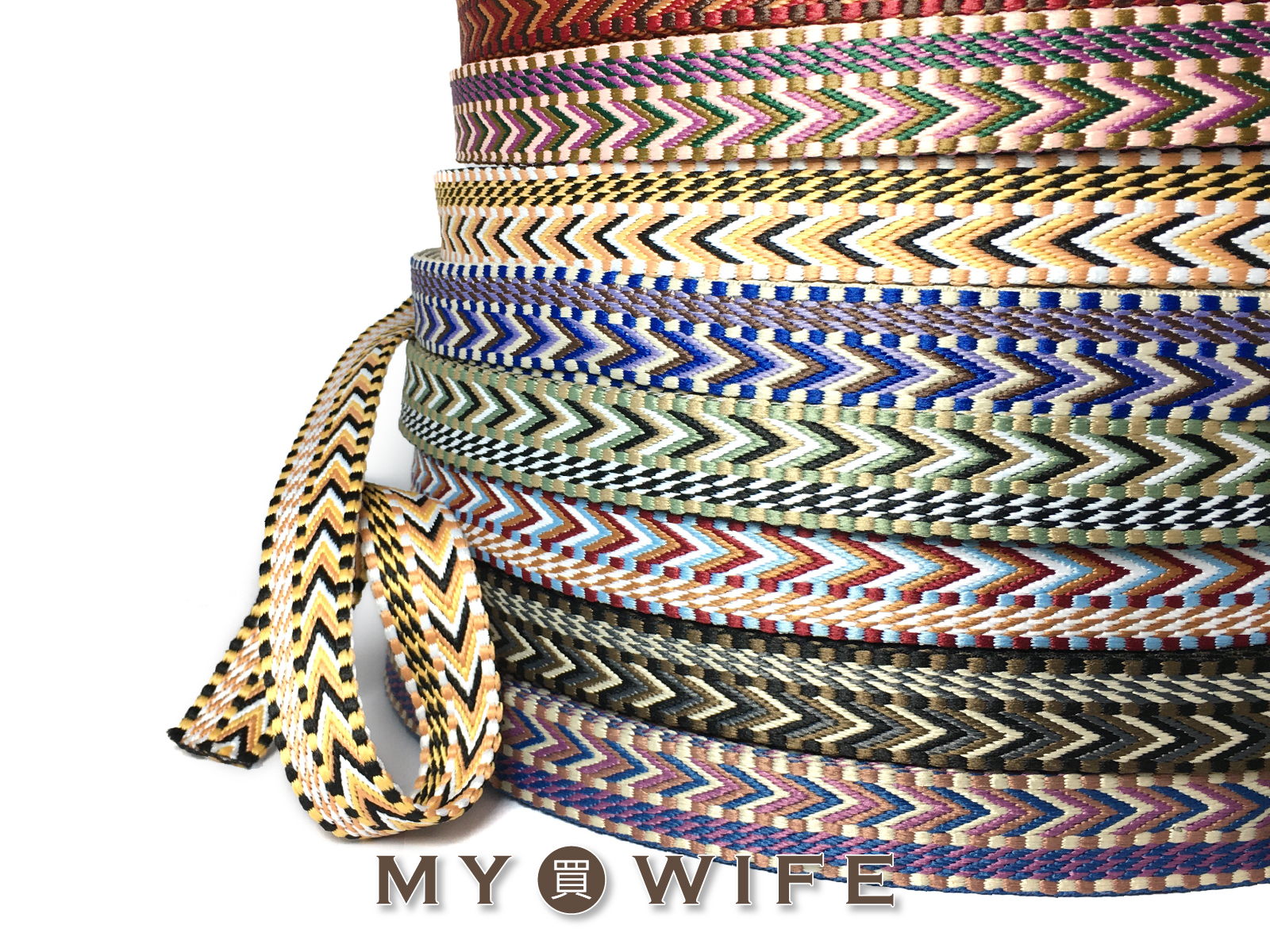 2.5cm人字編織紋背包織帶(零售)_背包帶/織帶_18色