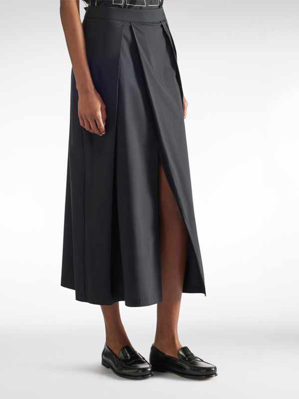 LIVIANA CONTI 前開岔打摺裙