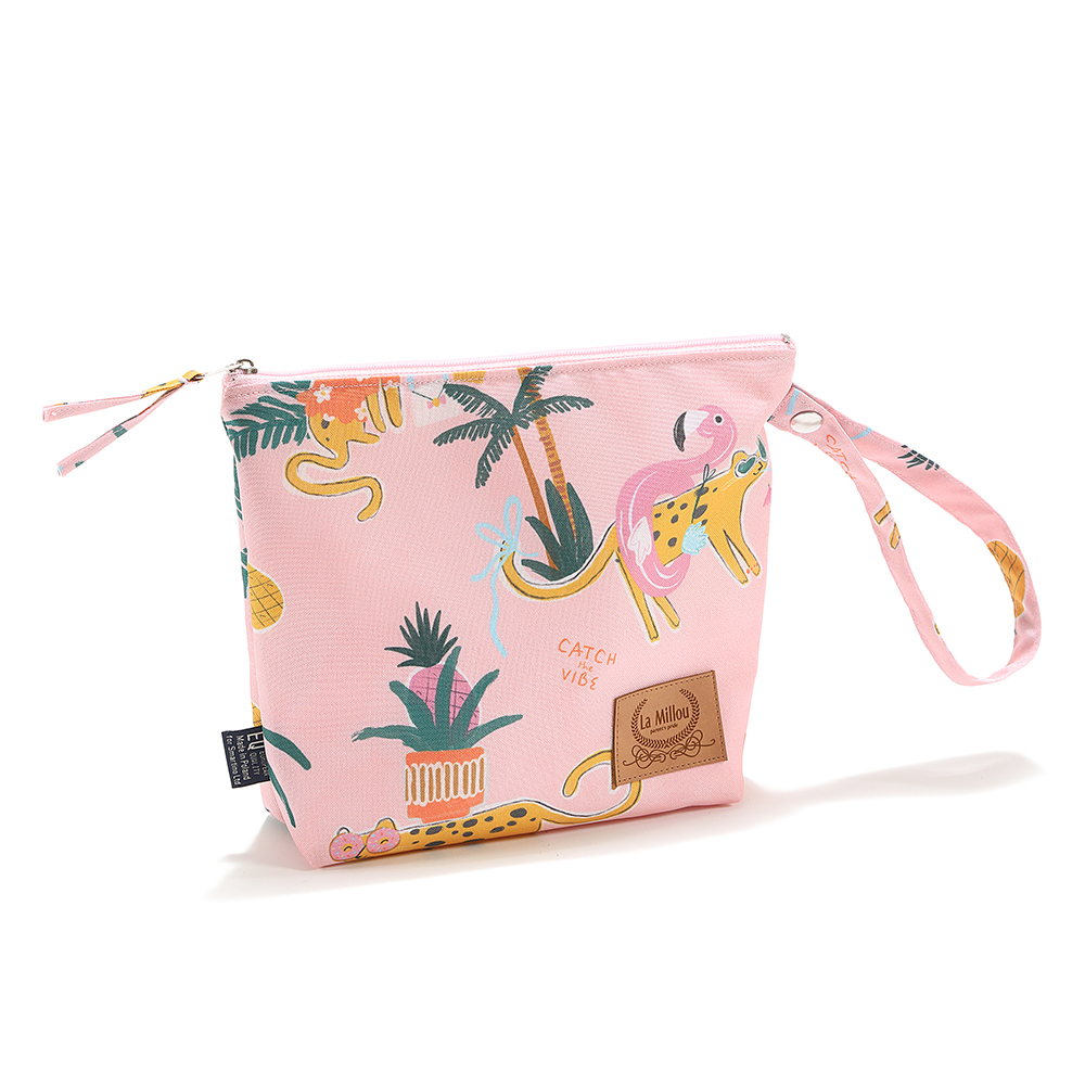 La Millou波蘭 尿布袋-小19x20cm｜石虎渡假中(粉底)