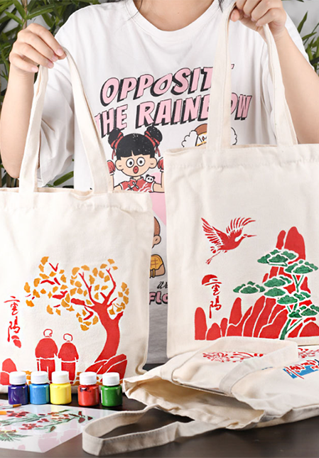 DIY拓印手繪帆布包材料包 CH3657