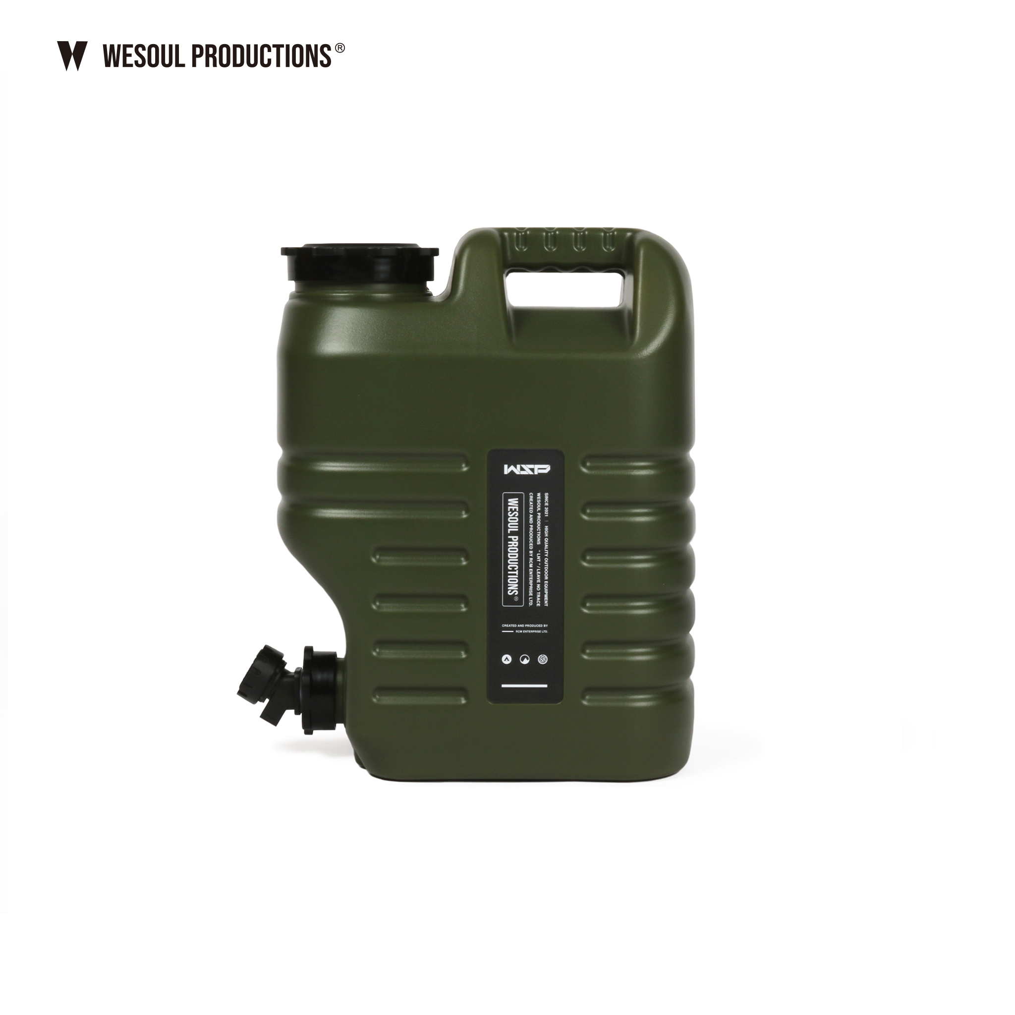 WSP－PORTABLE WATER BUCKET 軍事風露營水桶｜12L