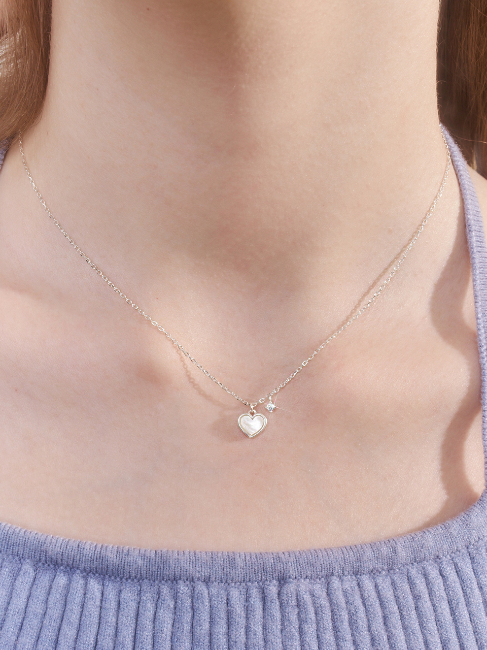 ENGBROX AMI HEART CUBIC NECKLACE