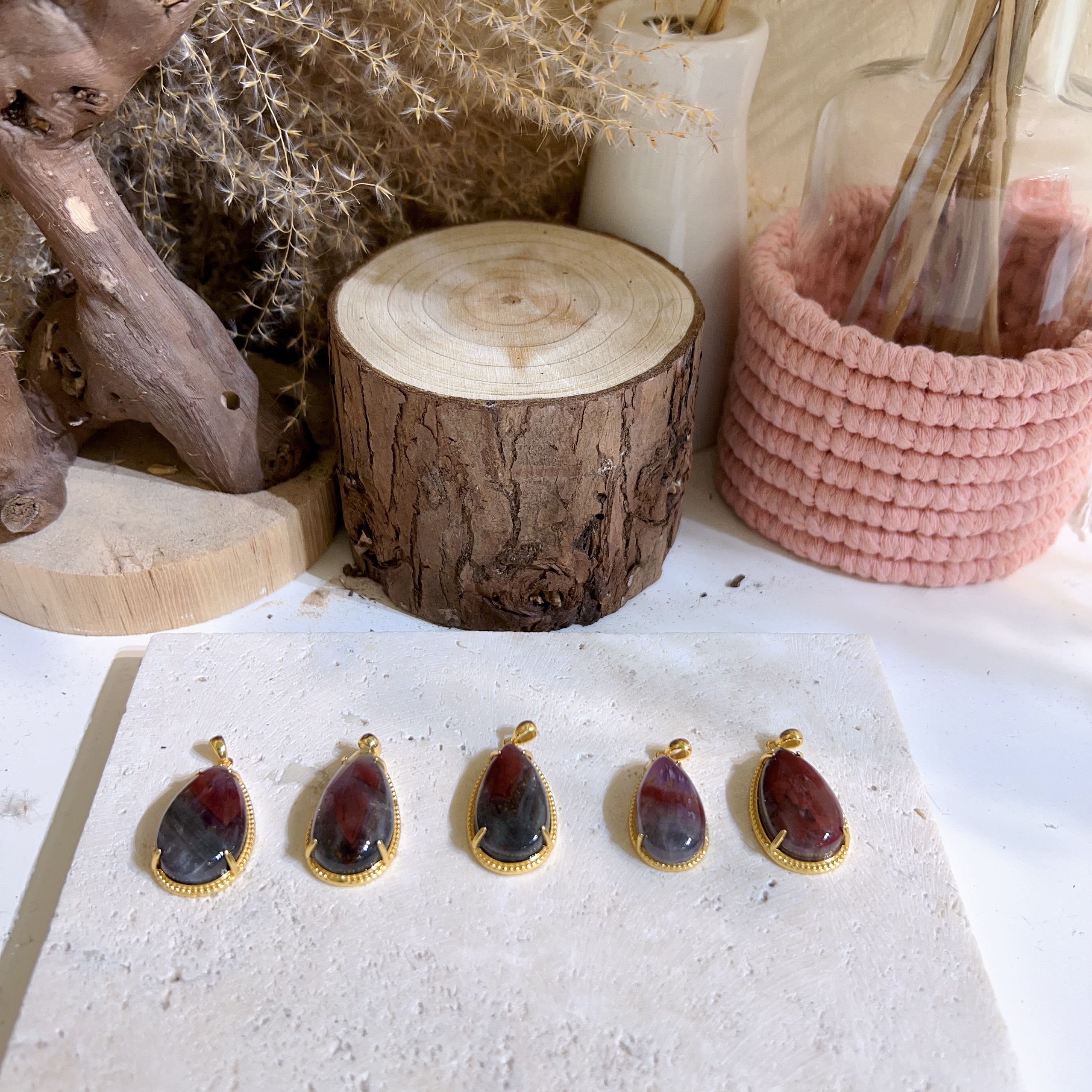 紫紅極光23水滴吊墜 （大）