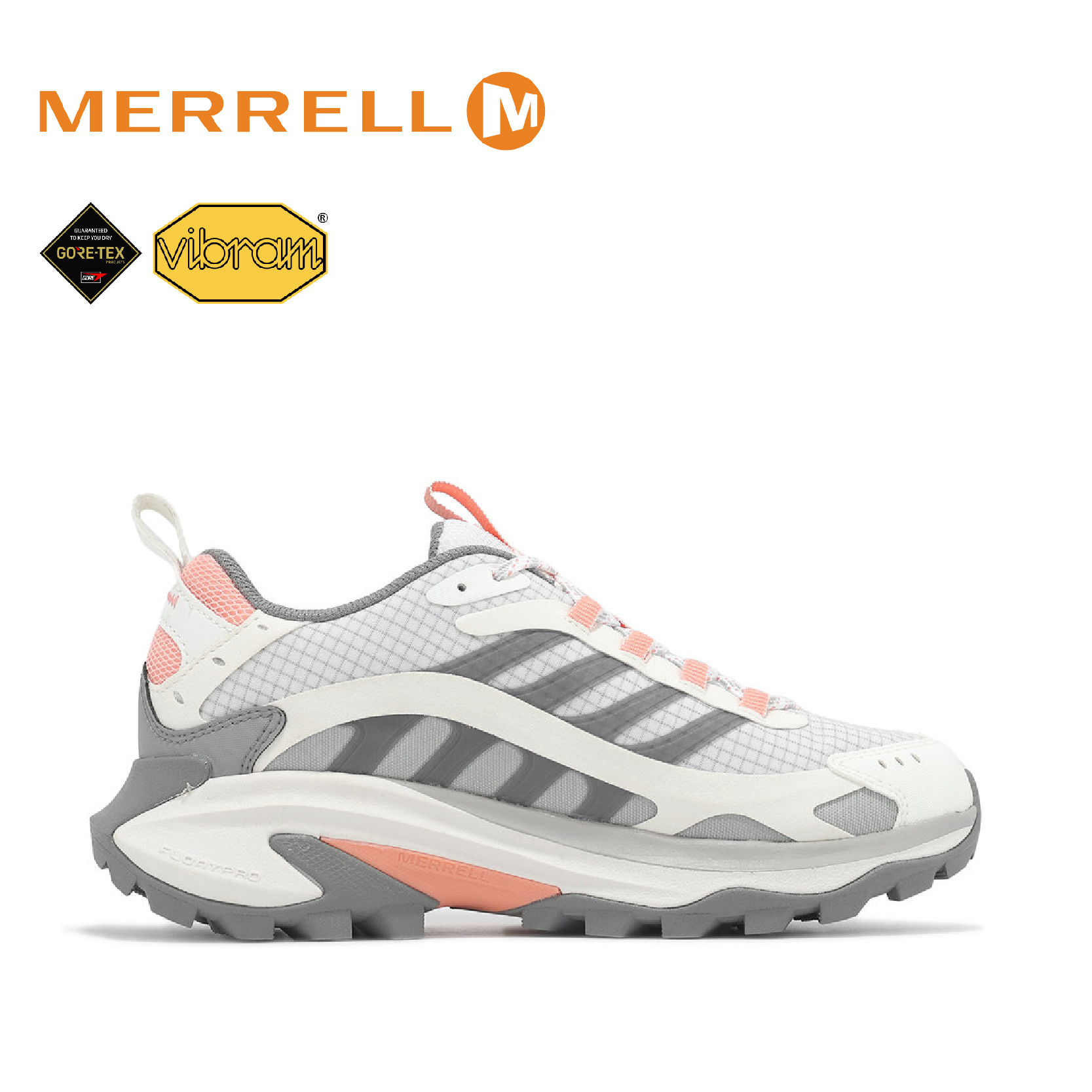 MERRELL 美國 MOAB SPEED 2 GTX 女款 (灰粉) 防水/登山 33ML038514