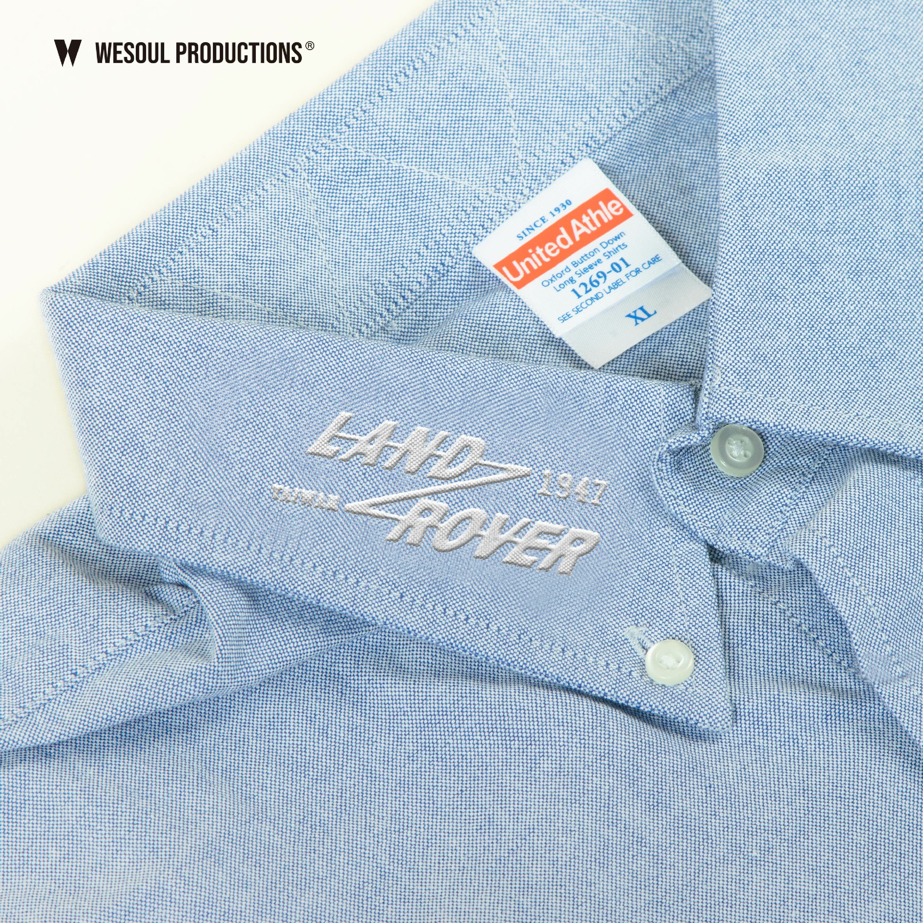 LAND ROVER 75週年限量 扣領長袖襯衫│藍