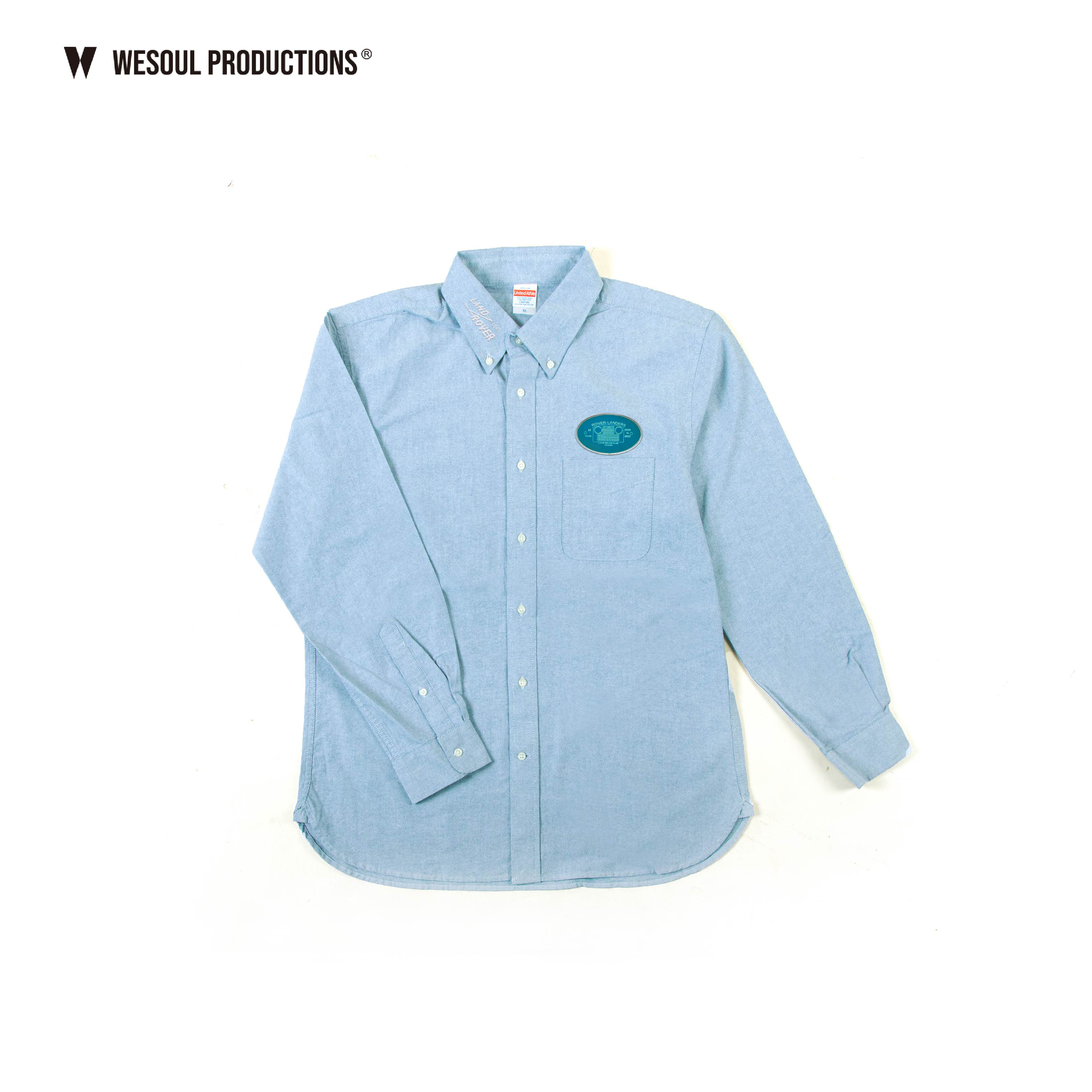 LAND ROVER 75週年限量 扣領長袖襯衫│藍