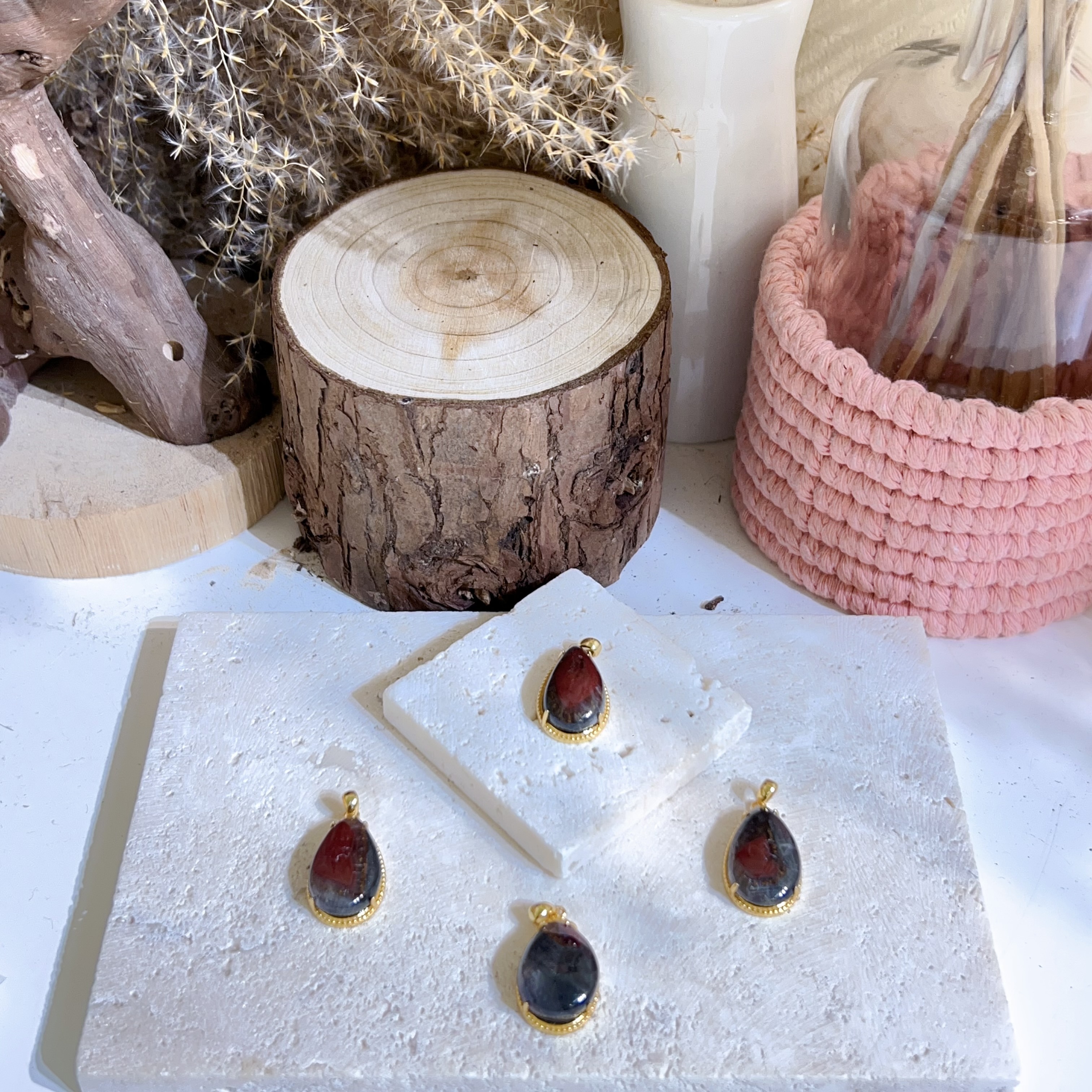 紫紅極光23水滴吊墜（小）