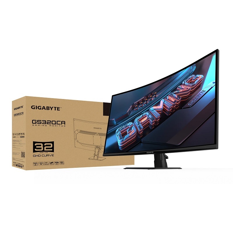 米特3C數位–GIGABY 技嘉 GS32QCA QHD/180Hz/1ms/VA 1500R 32吋曲面螢幕