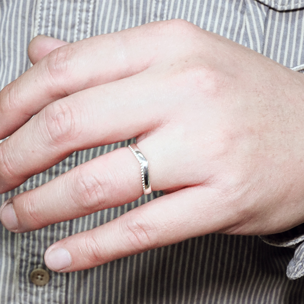 純銀刻字 牽繫相依 契形設計 男戒 925純銀戒指 男生戒指 中性戒指 客製化訂製