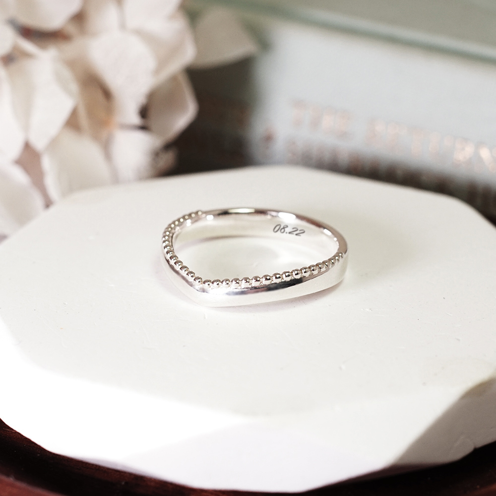 純銀刻字 牽繫相依 契形設計 男戒 925純銀戒指 男生戒指 中性戒指 客製化訂製