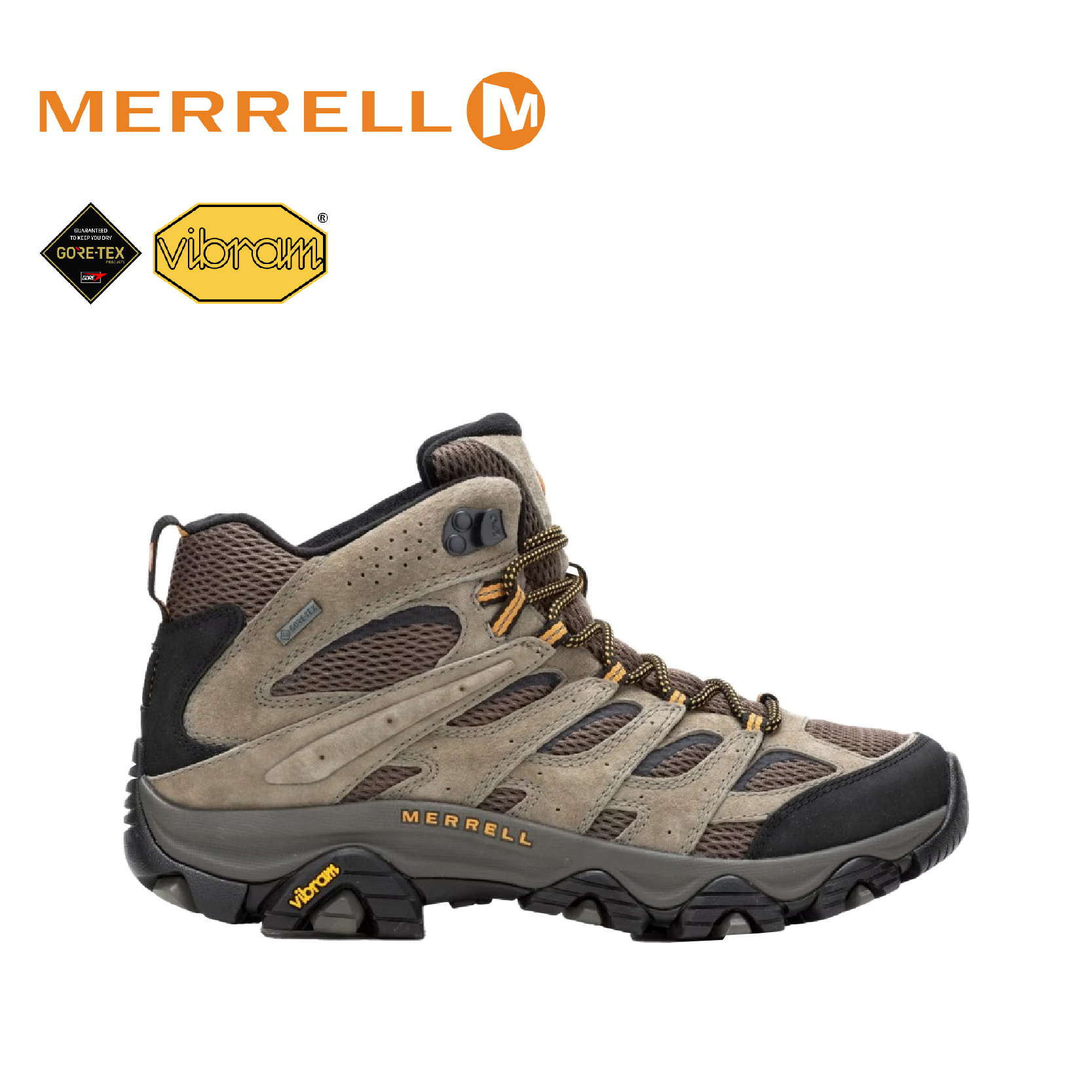 MERRELL 美國 MOAB 3 MID GTX 男款 寬楦 (卡其) 防水/登山/健行 33ML035795W