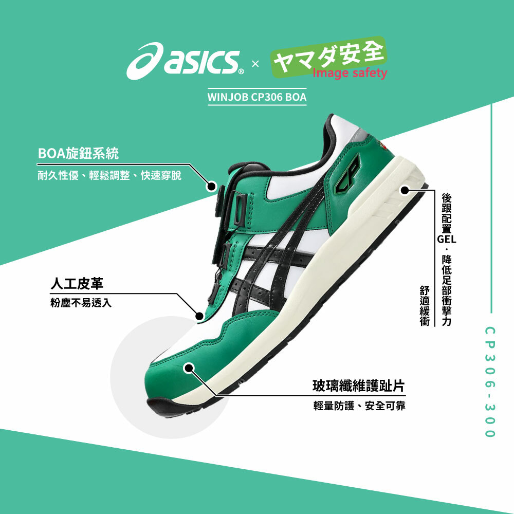 WINJOB CP306 BOA 亞瑟士防護鞋 1273A126-300