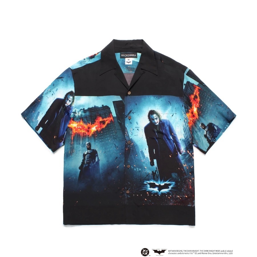2025SS WACKO MARIA THE DARK KNIGHT TRILOGY / HAWAIIAN SHIRT TYPE-2 BATMAN 蝙蝠俠 小丑 黑暗 騎士 古巴 短袖 襯衫 現貨 DKT-WM-HI02