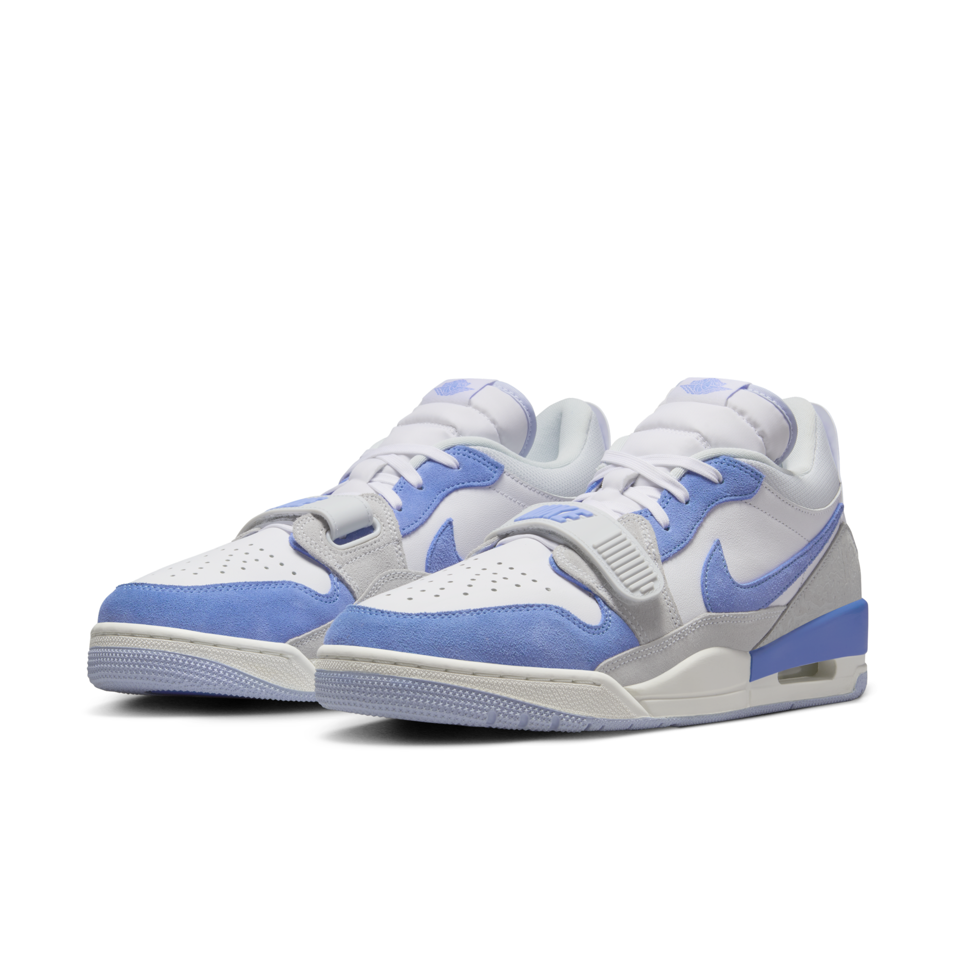 男鞋 NIKE AIR JORDAN LEGACY 312 LOW 白藍 爆裂紋 魔鬼氈 麂皮 復古 籃球鞋【CD7069-141】