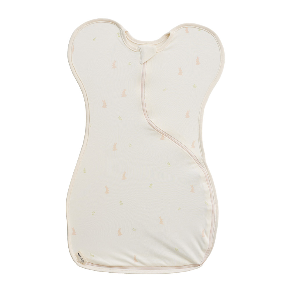 lolbaby 韓國 蝶型包巾baby swaddle 0-5m免脫換尿布-S號｜竹纖衣款｜哈囉兔兔