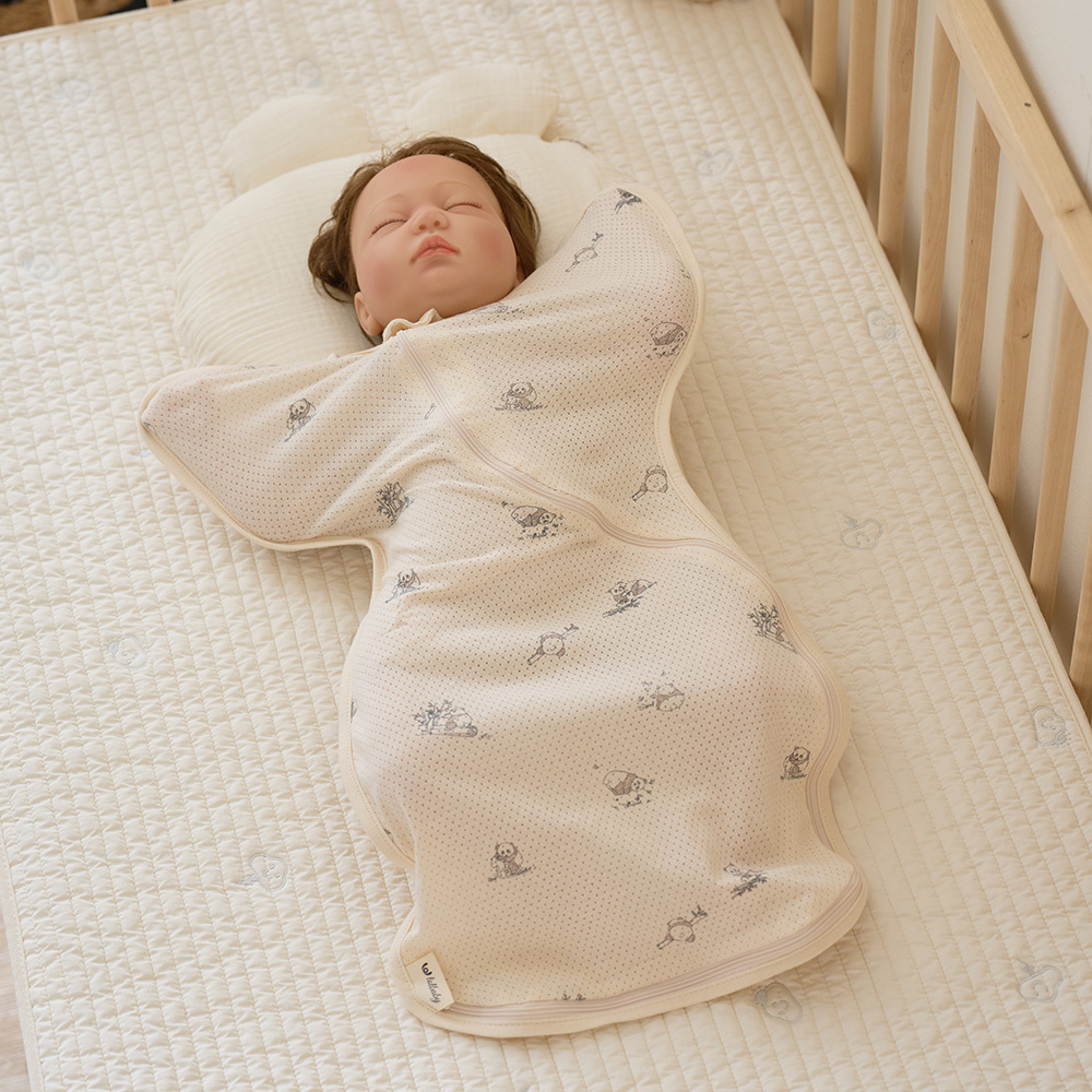 lolbaby 韓國 蝶型包巾baby swaddle 3-7m免脫換尿布-M號｜空氣衣款｜哈囉胖達