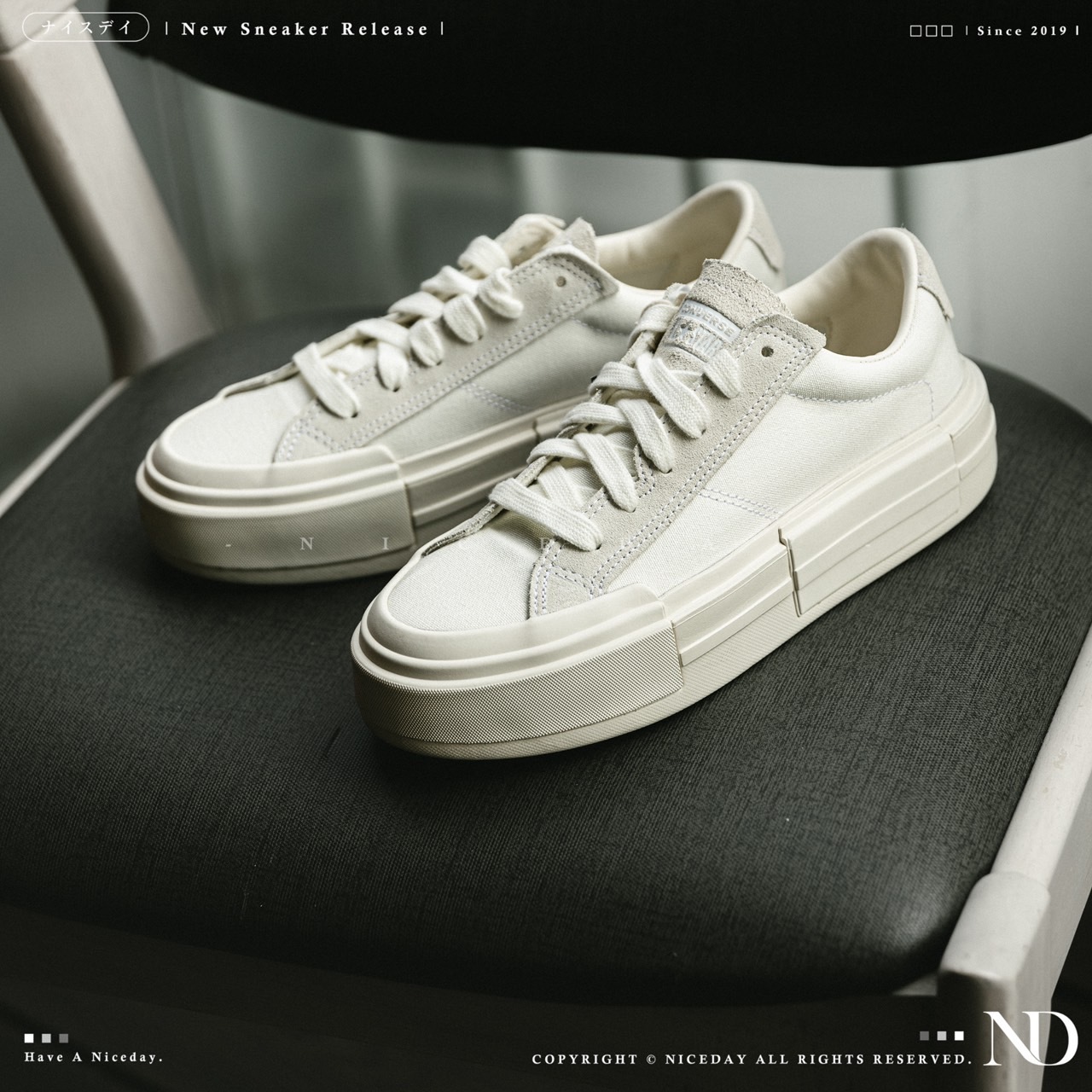 NICEDAY 現貨 CONVERSE CTAS CRUISE OX 匡威 低筒 休閒鞋 白色 米白 帆布鞋 A08788C