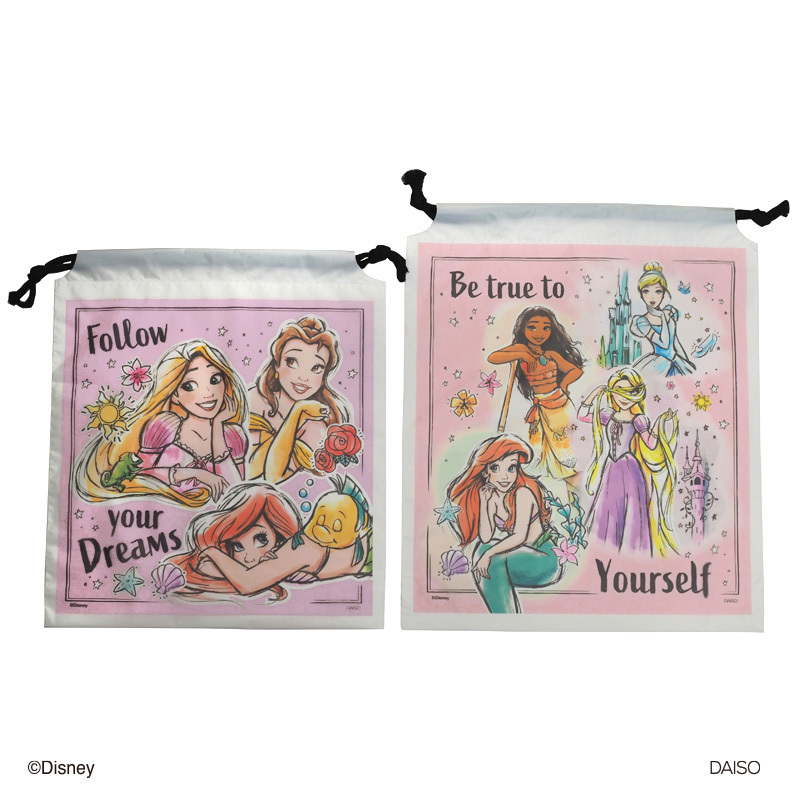 束口袋組/迪士尼公主 2入