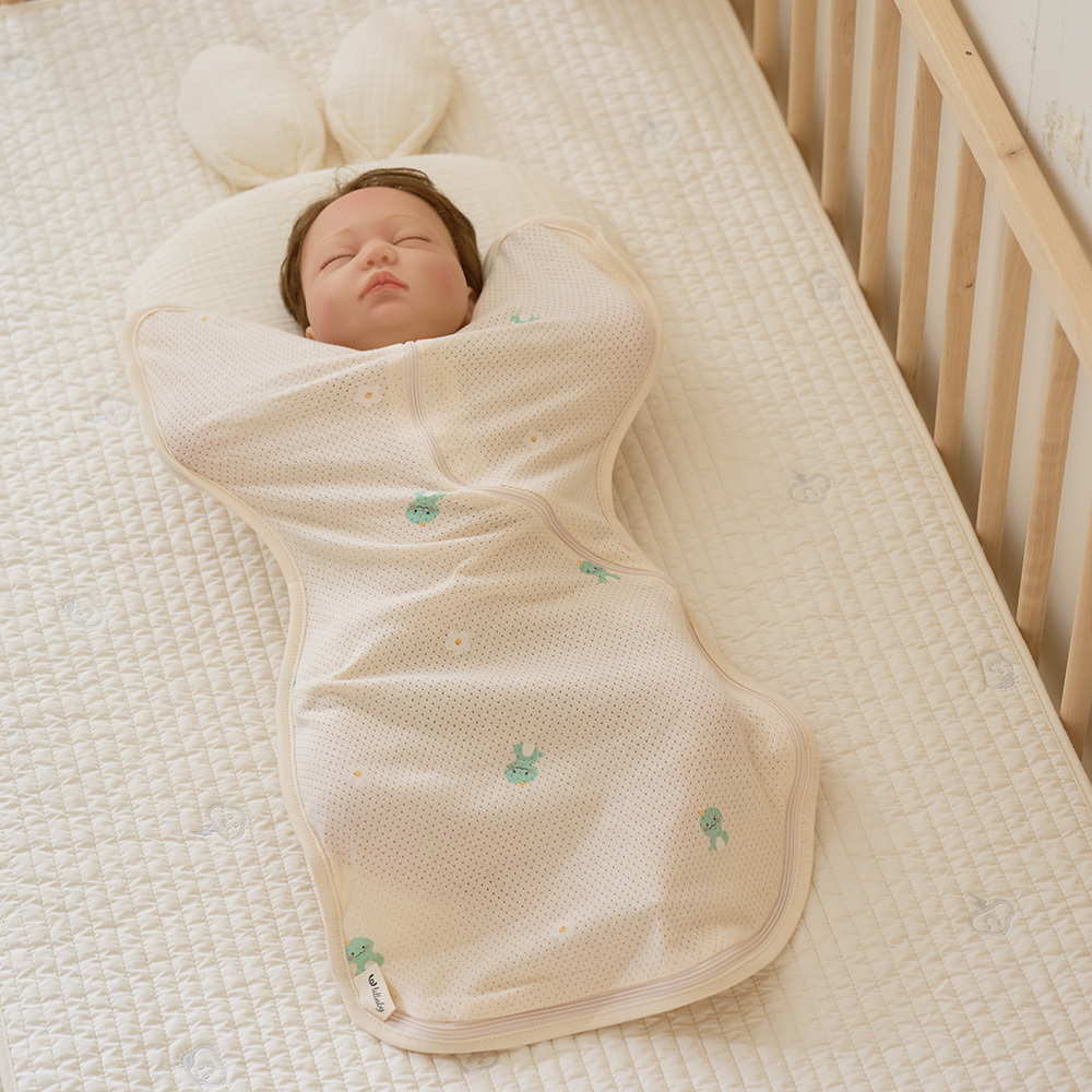 lolbaby 韓國 蝶型包巾baby swaddle 3-7m免脫換尿布-M號｜空氣衣款｜期間限定款小蛇寶