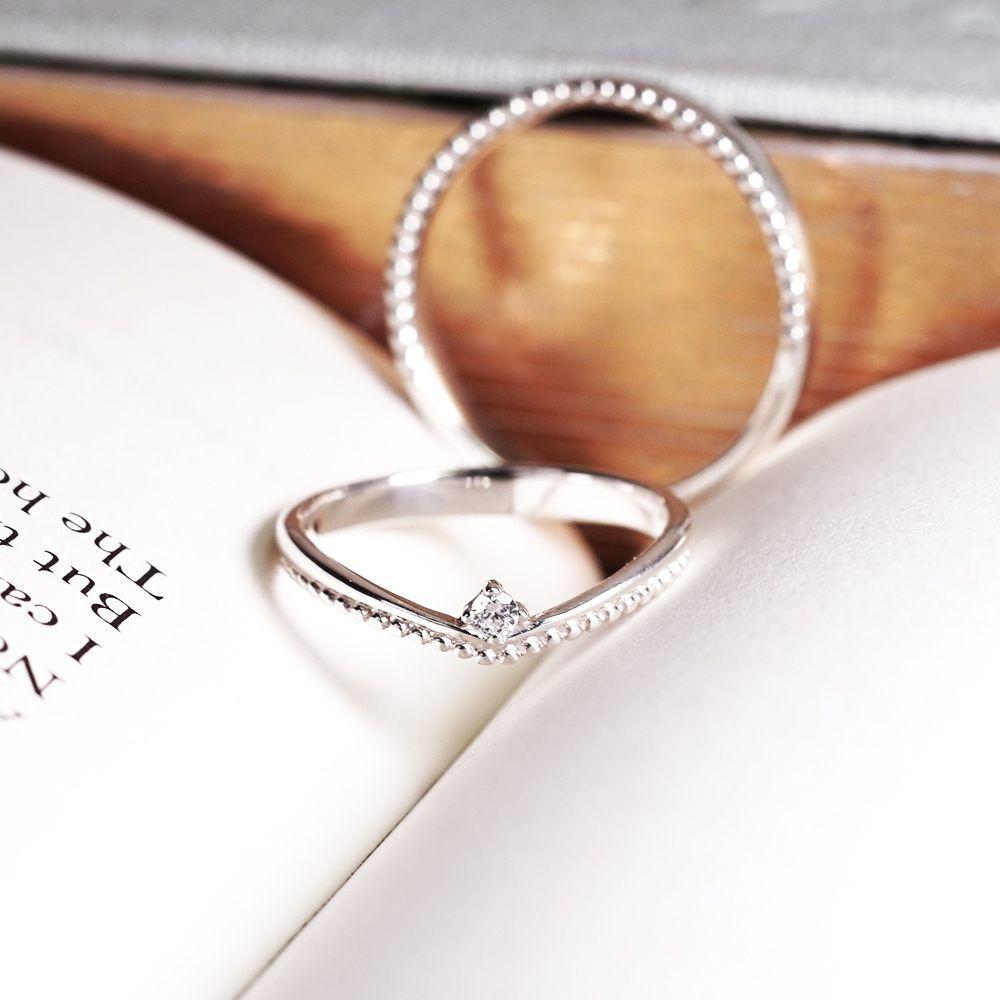 純銀刻字 牽繫相依 契形設計 女戒 925純銀戒指 女生戒指 客製化訂製