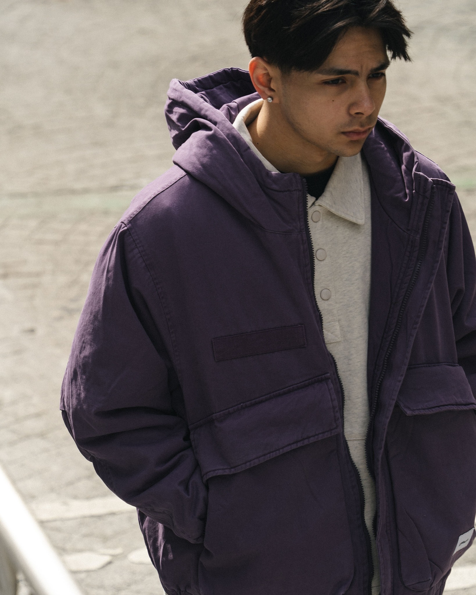 idealism 飛行外套 連帽夾克 紫 24 A/W Cargo Parka