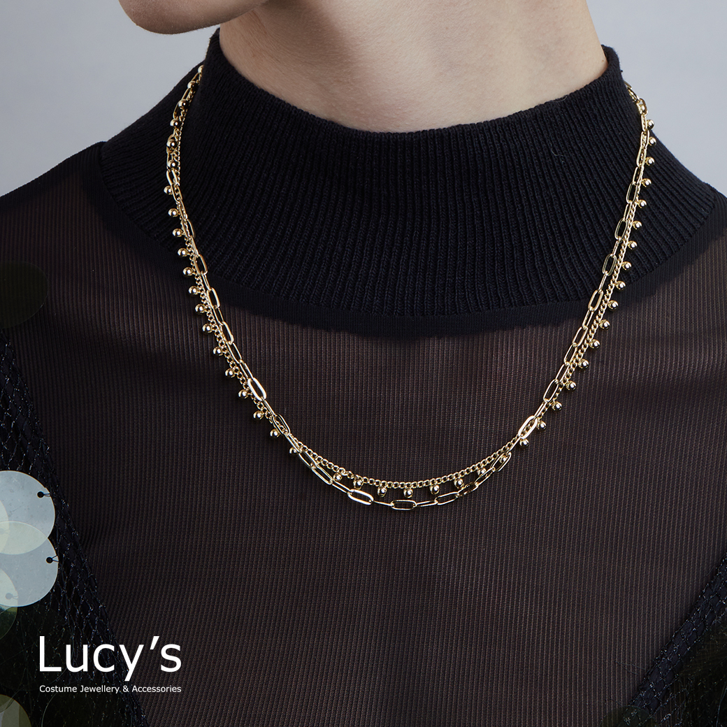 層層漣漪 雙層項鍊 (120937)