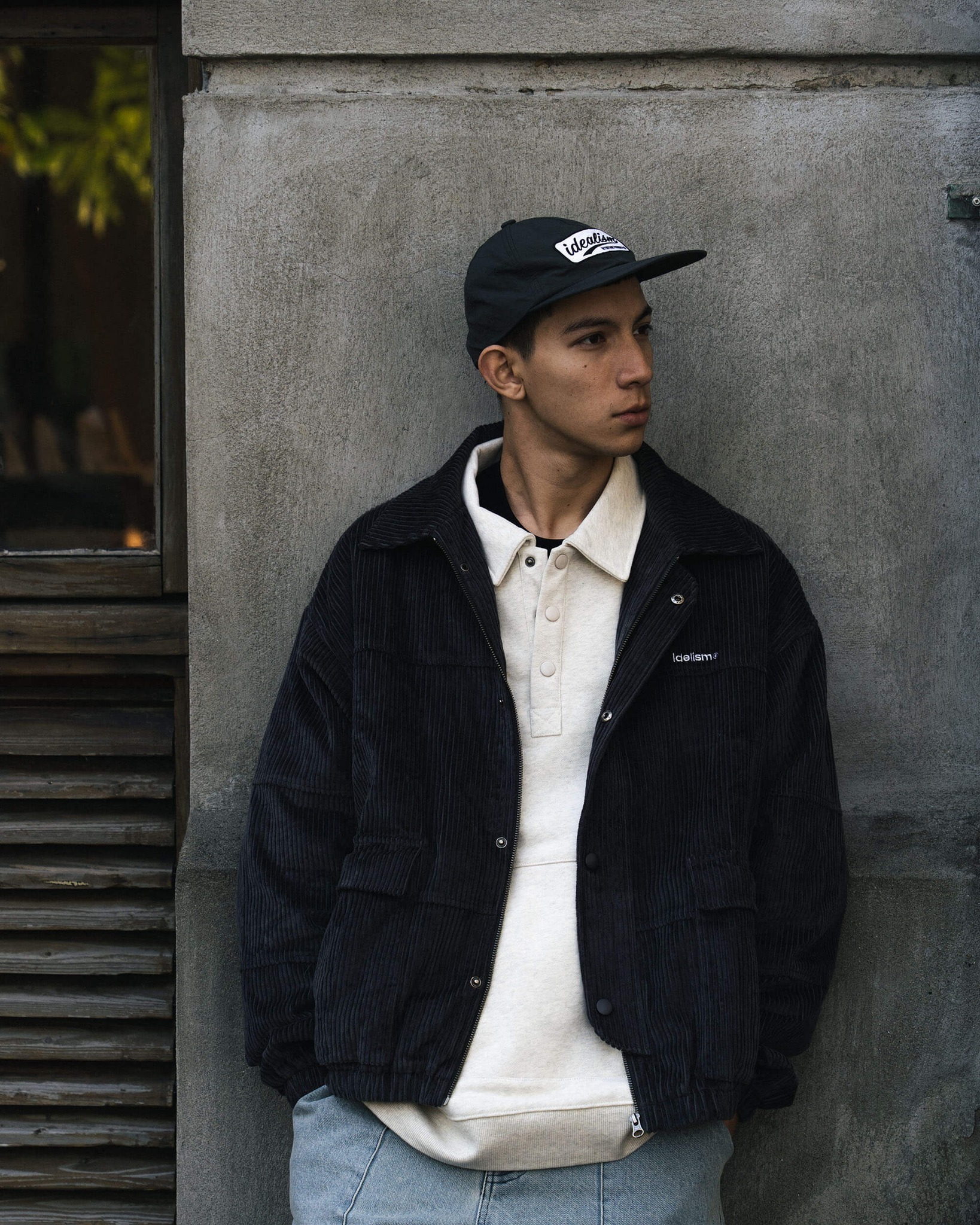 idealism 燈芯絨夾克 粉紅/深藍 24 A/W Splice Corduroy JKT