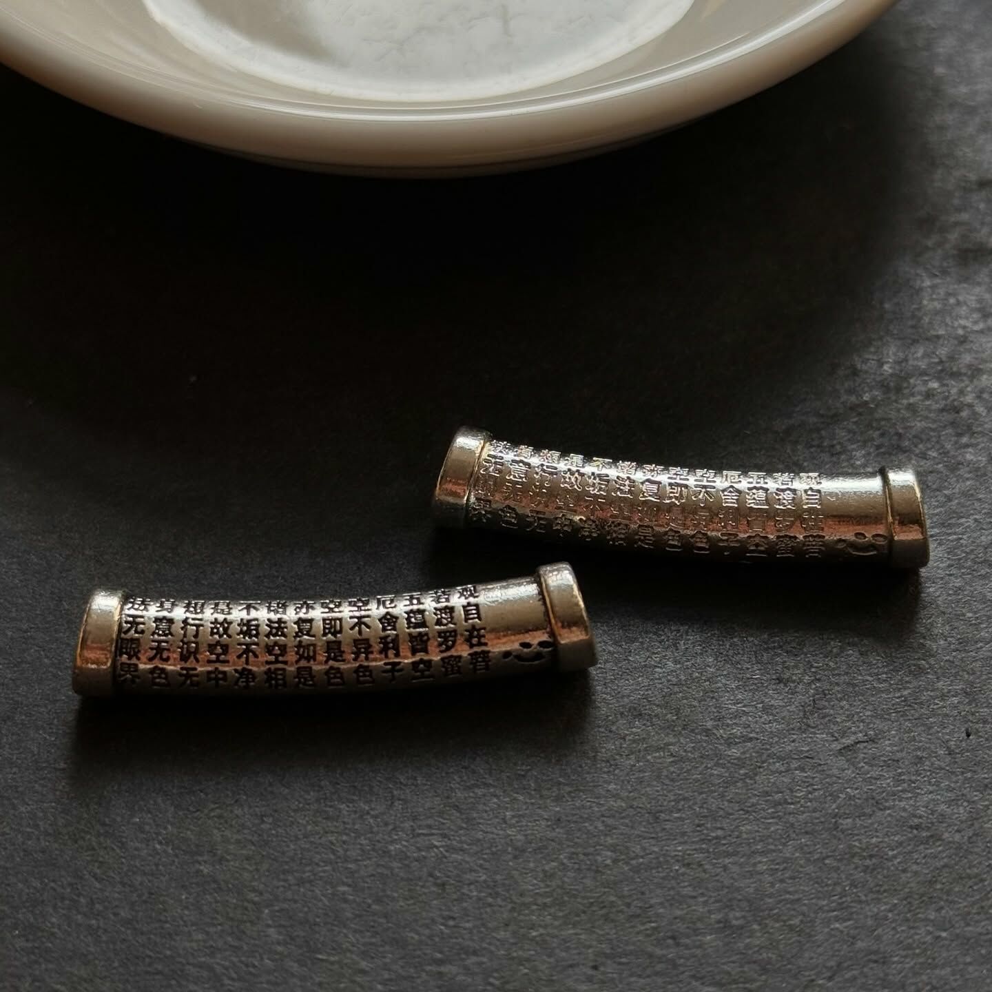 [原石] 金屬隔珠配件 心經 水晶串珠隔珠