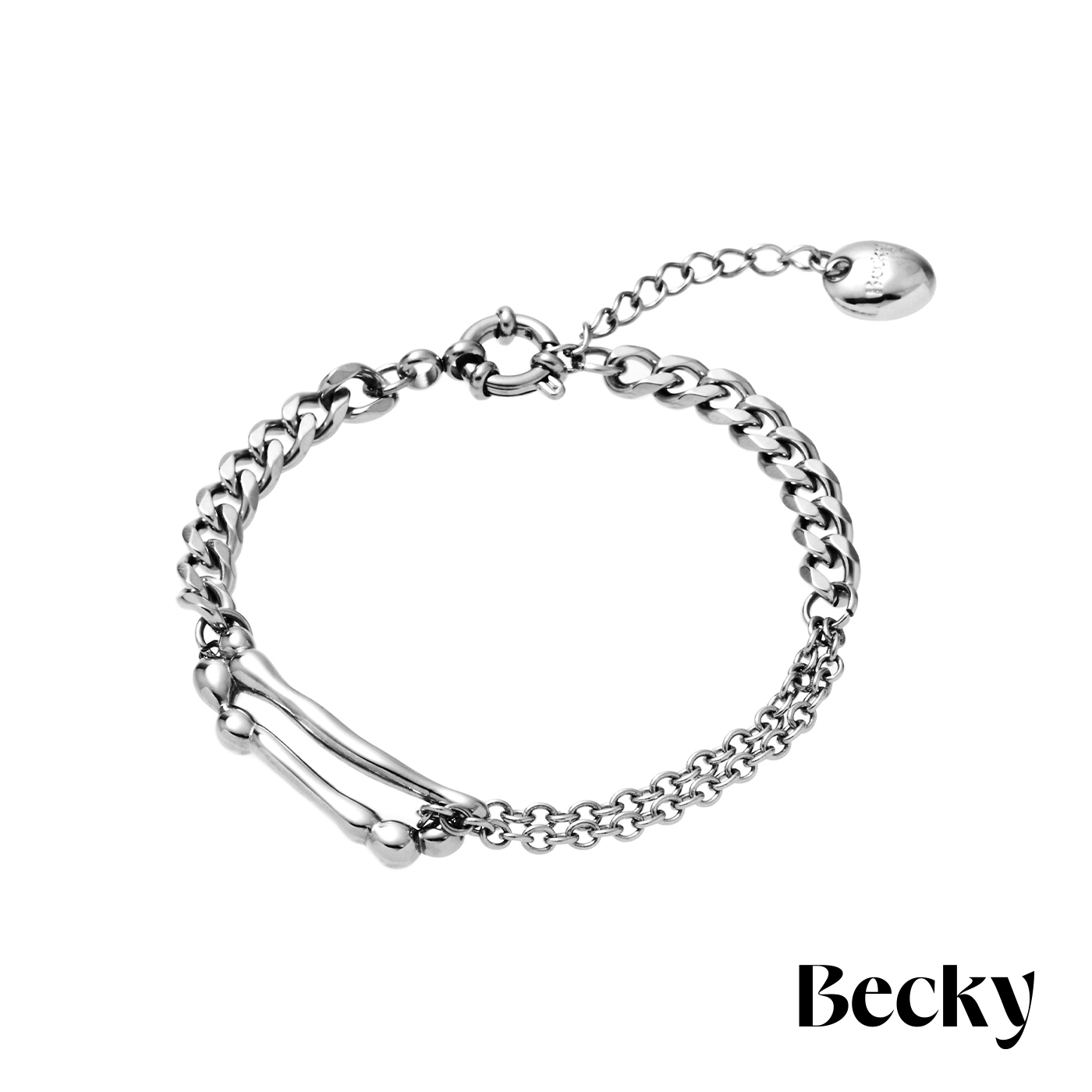 Becky,Becky聯名,日系飾品,日系穿搭,鋼飾,手鍊